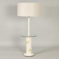 A Hollywood Regency Style Faux Bamboo Lamp Table