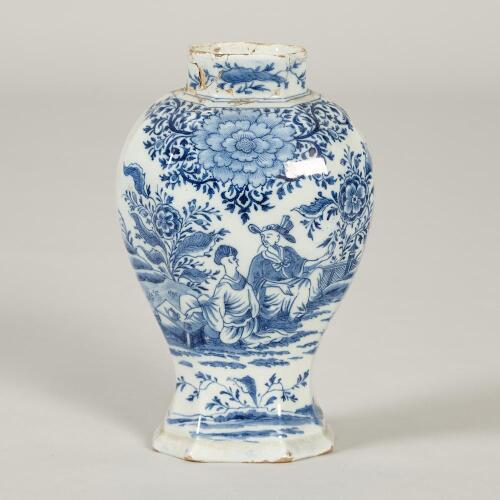 An Old Blue and White Delft Vase