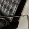 An Italian Black Leather and Chrome Lowline Sofa - 2