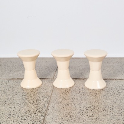 A Set of Three Vintage Caroma stools