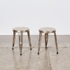 A Pair of Industrial Style Metal Stools, c.1990s