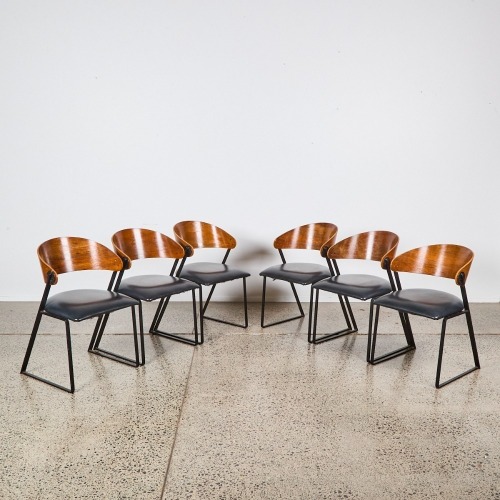 A Set of Six Carin Wilson Plywood Chairs