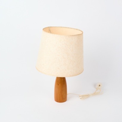 A Lamp with a Turned Wood Base