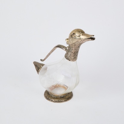 A Glass Duck Wine Carafe