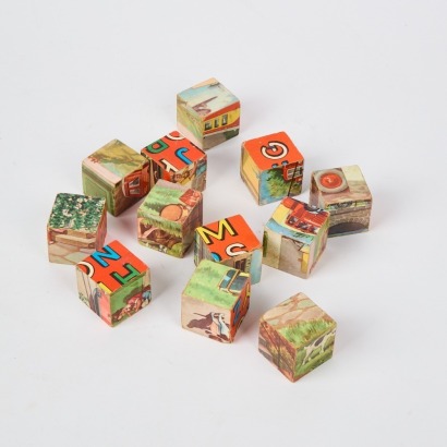 A 1950s Alphabet Childrens Block Jigsaw Puzzle