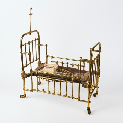 An Antique Model Hospital Bed for Nurse Training