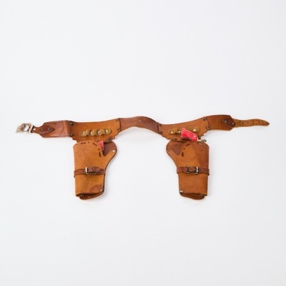 A Vintage Holster With Cap Guns