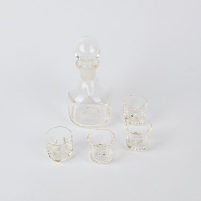 A Decanter and Petite Lowball Glass Set