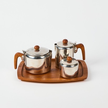 A Teak Tea and Coffee Set
