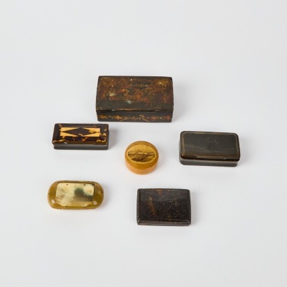 A Collection Of Six Snuff Boxes