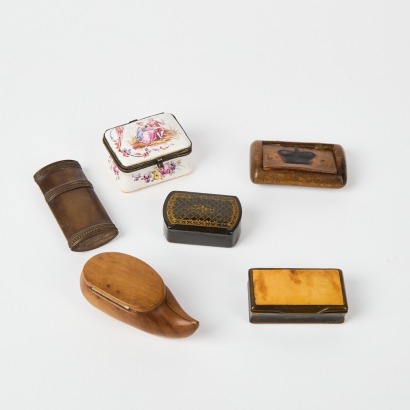 A Collection Of Six Snuff Boxes