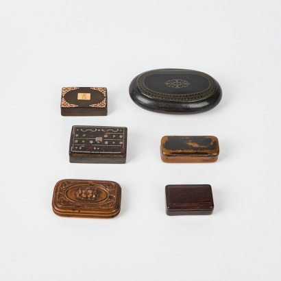 A Collection Of Six Snuff Boxes