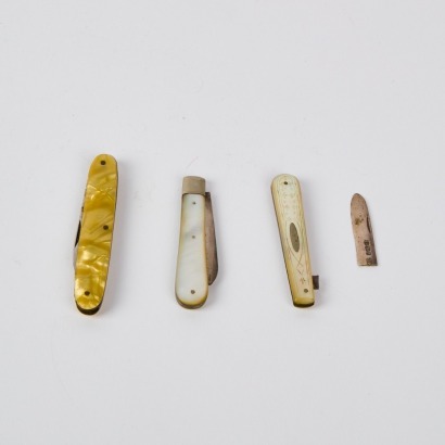 A Trio Of Pocket Knives Two Sterling Silver AF