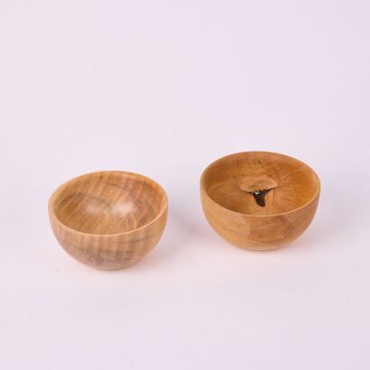 Two Wood Turned Recycled Kohekohe Bowls