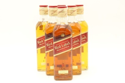 (6) Johnnie Walker Red Label Blended Scotch Whisky, 40% ABV, 375ml