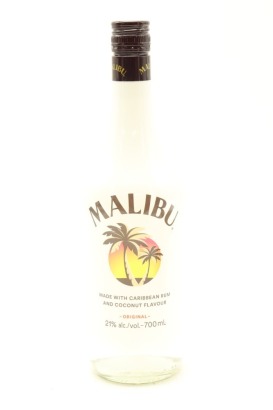 (1) Malibu Caribbean Rum With Coconut Liqueur, 21% ABV, 700ml