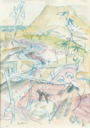 FRANCES HODGKINS Landscape, Ibiza