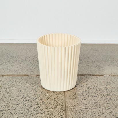 A White Fluted Plastic Side Table
