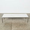 A Carrara Marble Coffee Table on Steel Frame - 2