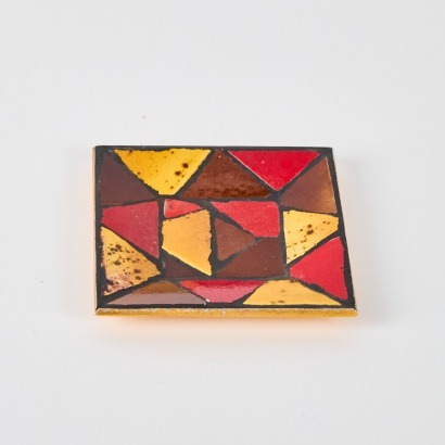 A Mid-Century Japanese Geometric Square Dish