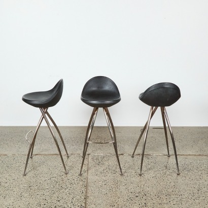 A Trio of Italian Barstools by Roberto Foschia for Midi
