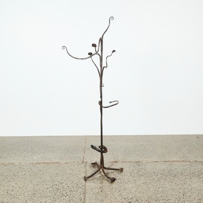 An Organic Formed Wrought Iron Coat Stand