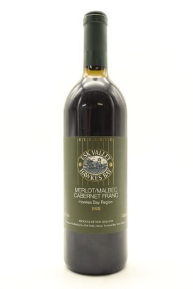 (1) 1992 Esk Valley Reserve Merlot - Malbec - Cabernet, Hawke's Bay (TS)