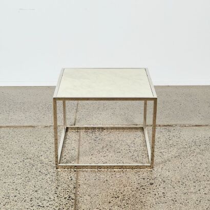 A Globe West Elle Cube Marble Side Table