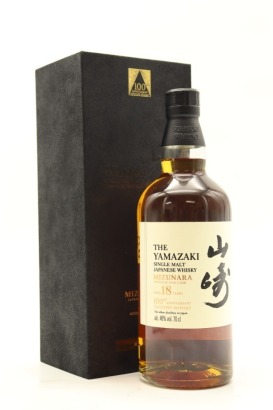 (1) The Yamazaki Mizunara Japanese Oak Cask 100th Anniversary 18 Year Old Single Malt Whisky, 48% ABV (GB)