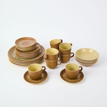 A 36 Piece Crown Lynn Palm Springs Set By Dorothy Thorpe