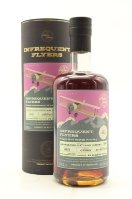 (1) Undisclosed Distillery Orkney 1999 Alistair Walker Infrequent Flyers 21 Year Old Single Malt Scotch Whisky, 52% ABV (GB)