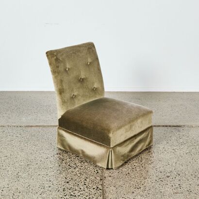 A Velvet Slipper Chair