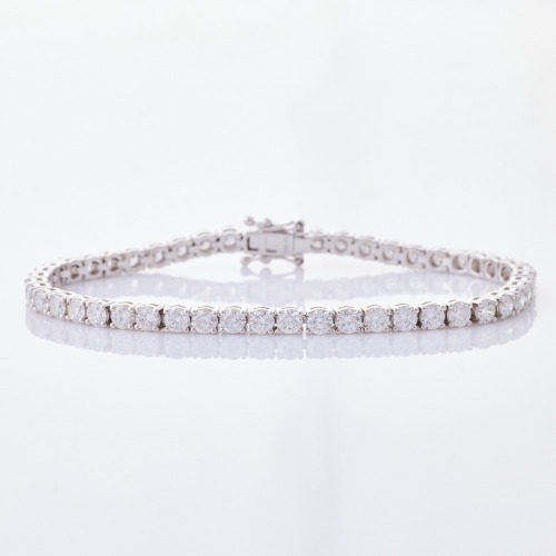 18ct White Gold, 5.94ct Diamond Tennis Bracelet