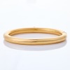 18ct Yellow Gold, Round, 7mm Wide Hollow Hinged Bangle