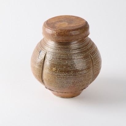 An Ian Smail Salt Glazed Lidded Jar
