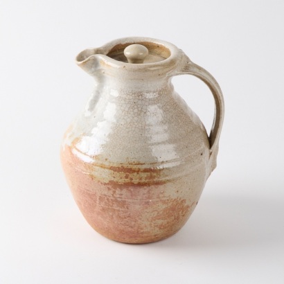 A Large Shino Warren Tippett Lidded Jug