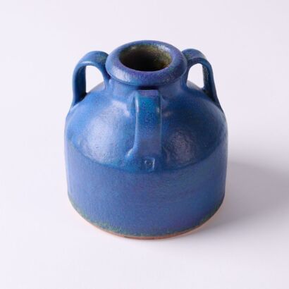A Graeme Storm Copper Carbonate Glazed Vessel