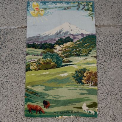 A Feltex Picture Rug of 'Mt. Egmont'