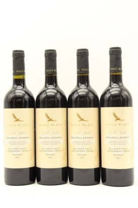 (4) 2021 Wolf Blass Gold Label Regional Reserve Barossa Shiraz, South Australia