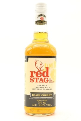 (1) Jim Beam 'Red Stag' Black Cherry Flavored Kentucky Straight Bourbon Whiskey, 40% ABV, 750ml