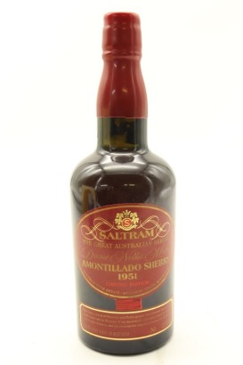 (1) 1951 Saltram The Great Austrailian Series 'Dame Nellie Nelba' Amontillado Sherry, South Australia