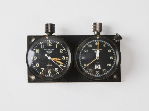 An Original Heuer Master and Monte Carlo Dashboard Timer Pair
