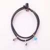 Ole Lyngaard, Leather Bracelet with Three "Sweet Drops Charms", One in Gold /10.60ct Blue Topaz /.19ct Diamond - 2