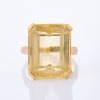 9ct Yellow Gold, Large, 17.3mm x 13.0mm Citrine Cocktail Ring
