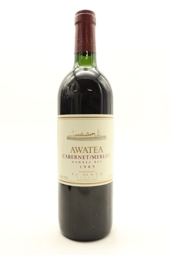 (1) 1989 Te Mata Estate Awatea Cabernets Merlot, Hawke's Bay (TS)