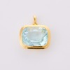 18ct Yellow Gold, Modern, 9.54ct Aquamarine Pendant - Near new