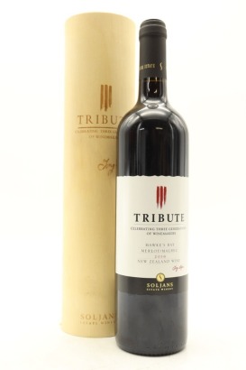 (1) 2016 Soljans Tribute Merlot - Malbec, Hawke's Bay (GB)