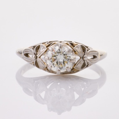 Platinum, .65ct Diamond Solitaire Ring - Near new
