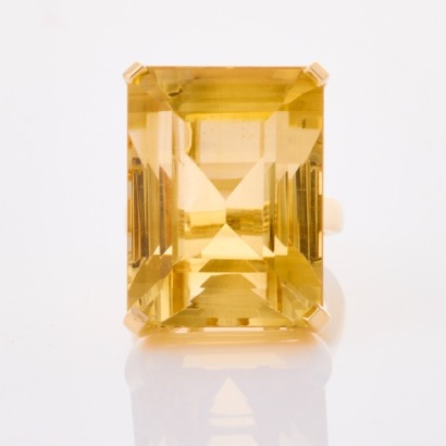9ct Yellow Gold, 58.54ct Citrine Cocktail Ring - Near new