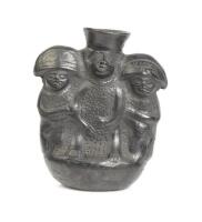 A South American Peru Black Burnished Glazed Pottery